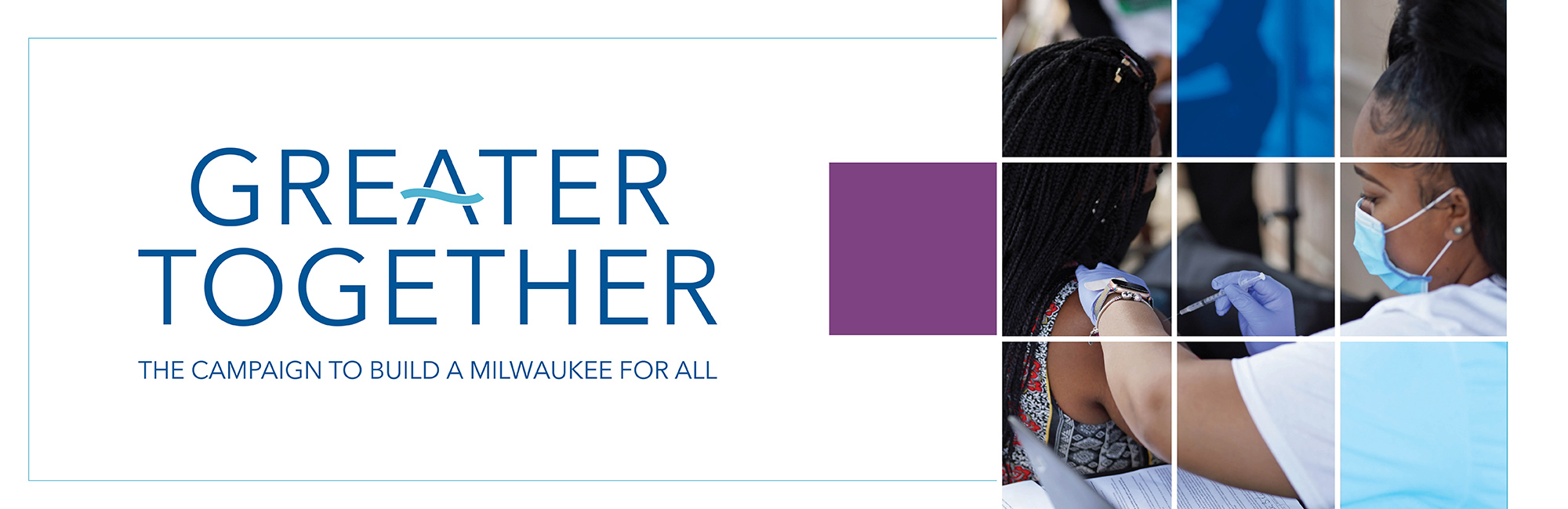 Greater Together Campaign banner featuring flexible funds