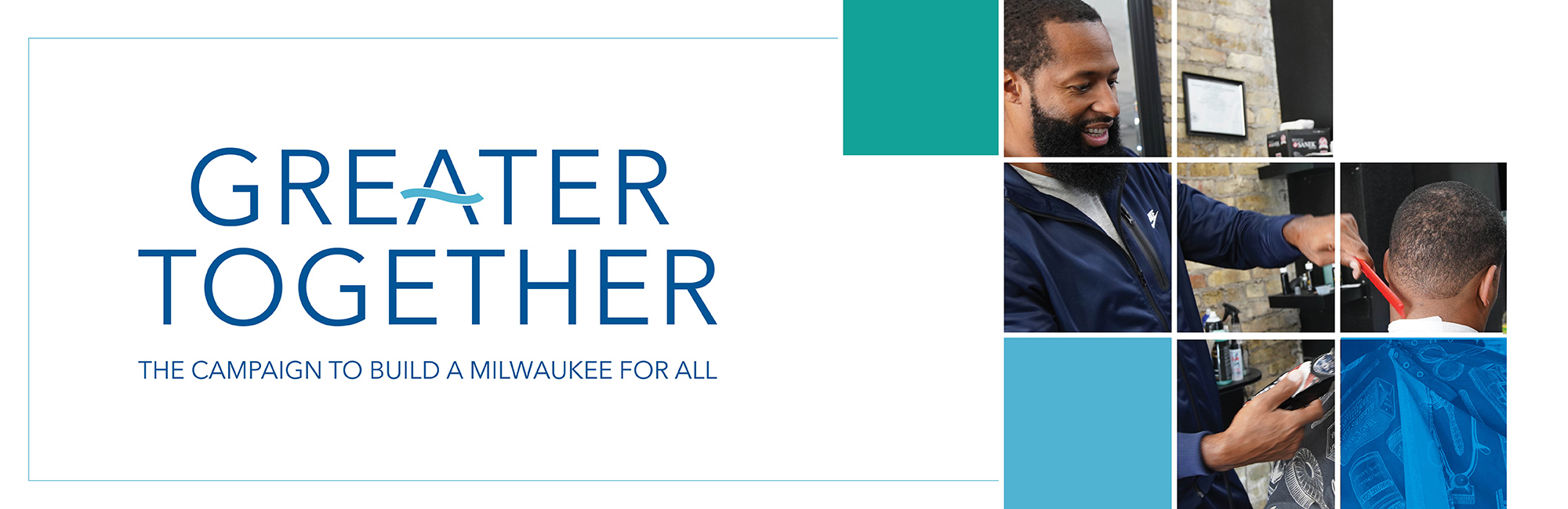 Greater Together Campaign banner featuring impact investing