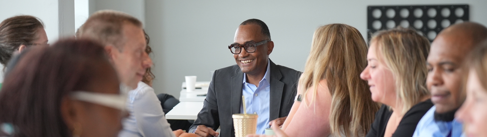 Greg Wesley, Foundation president and CEO meets with staff