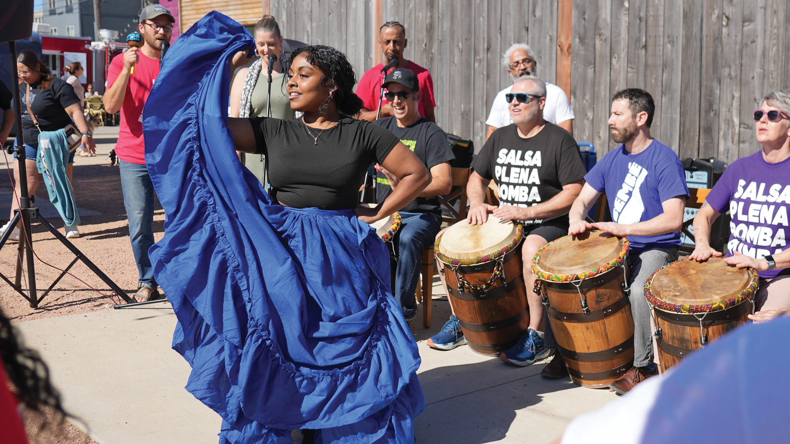 A dancer from Bembé Drum & Dance